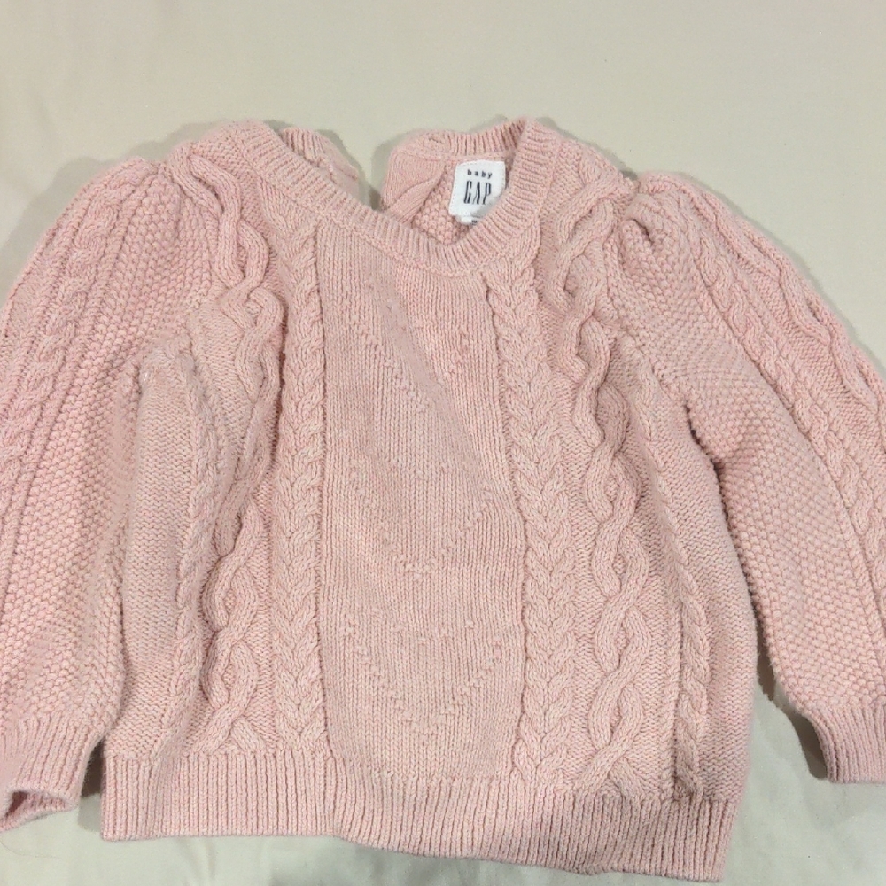 Baby GAP Pink Cable Knit Sweater